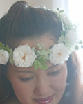 軽井沢ウエディング　ホワイトドレス用花冠