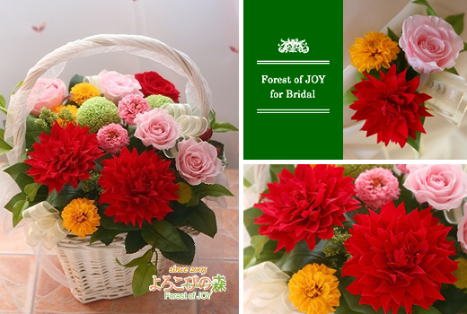 お母様への贈呈用プリザーブドフラワー アレンジメント