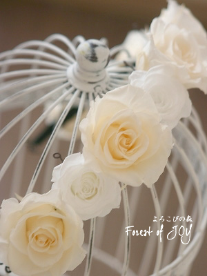 プリザーブドフラワー | ホワイト＆オフホワイトの花冠